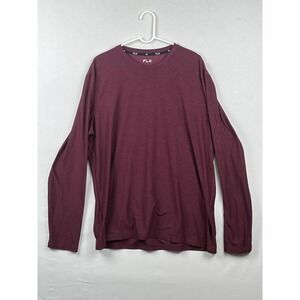 FLX Long Sleeve T-Shirt Mens XL Performance Stretch Crew Neck‎ Maroon